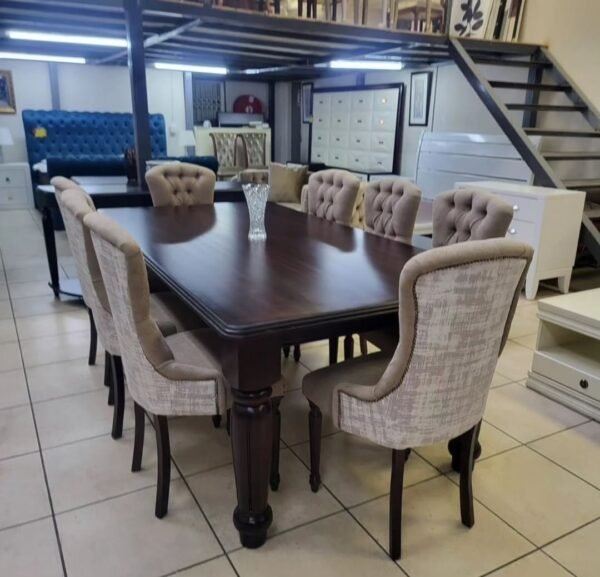 8 seater Elegant chairs and wooden table set